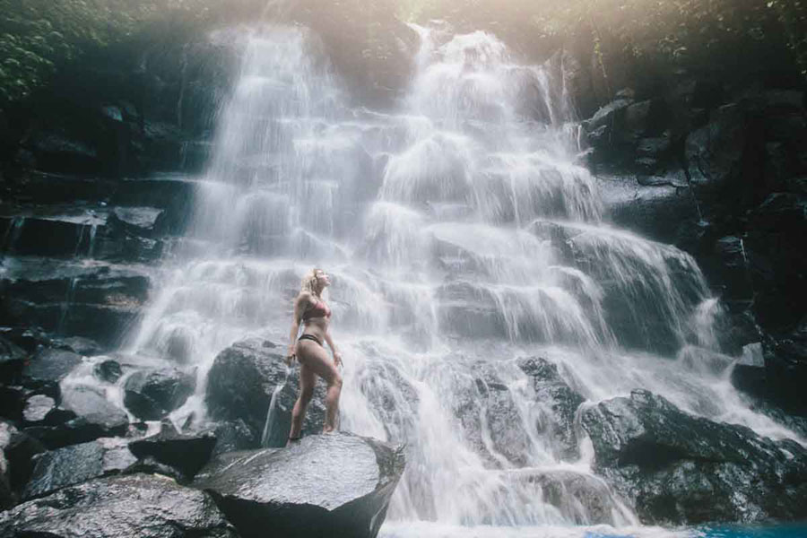 kanto lampo waterfall, gianyar places of interest